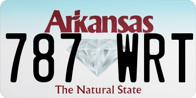 AR license plate 787WRT