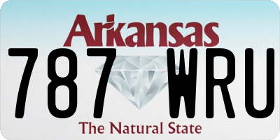 AR license plate 787WRU