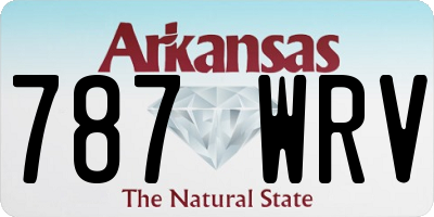 AR license plate 787WRV