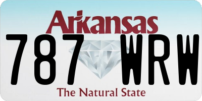 AR license plate 787WRW