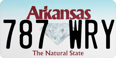 AR license plate 787WRY