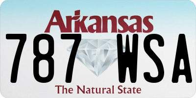 AR license plate 787WSA