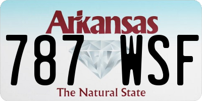 AR license plate 787WSF