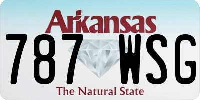 AR license plate 787WSG