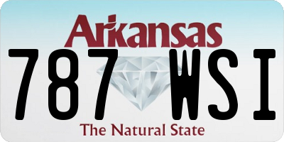 AR license plate 787WSI