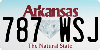 AR license plate 787WSJ
