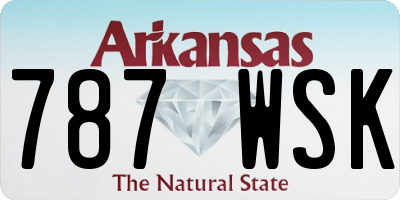 AR license plate 787WSK