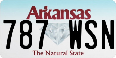 AR license plate 787WSN
