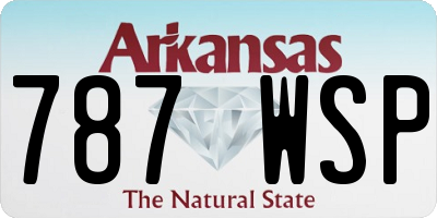 AR license plate 787WSP