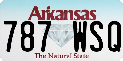 AR license plate 787WSQ
