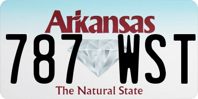 AR license plate 787WST
