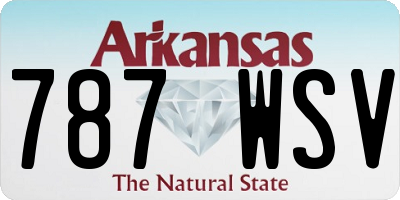 AR license plate 787WSV