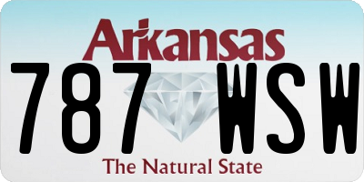 AR license plate 787WSW