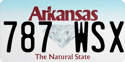 AR license plate 787WSX