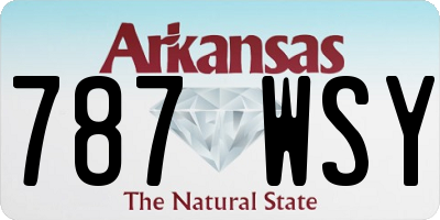 AR license plate 787WSY