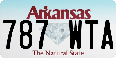 AR license plate 787WTA