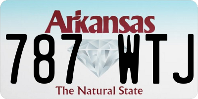 AR license plate 787WTJ