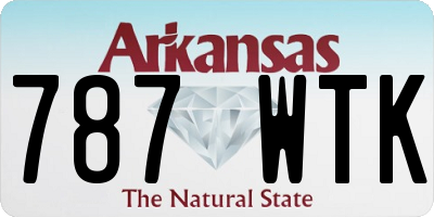 AR license plate 787WTK