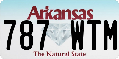 AR license plate 787WTM
