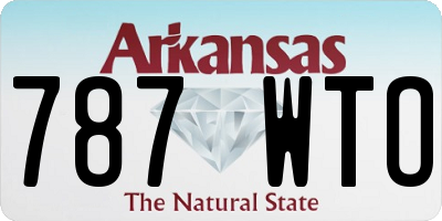 AR license plate 787WTO