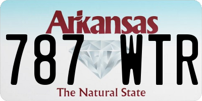 AR license plate 787WTR