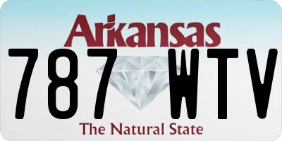 AR license plate 787WTV