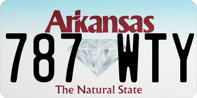 AR license plate 787WTY