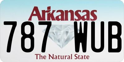 AR license plate 787WUB