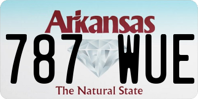 AR license plate 787WUE