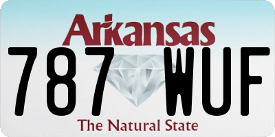 AR license plate 787WUF