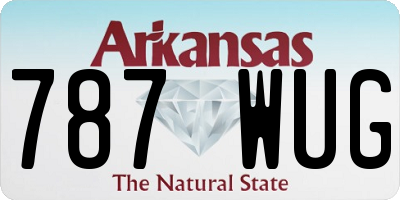 AR license plate 787WUG