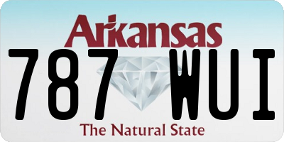 AR license plate 787WUI
