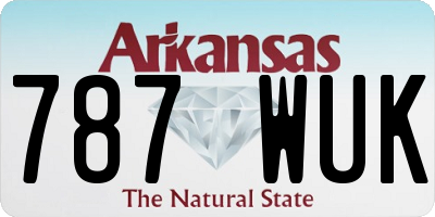 AR license plate 787WUK