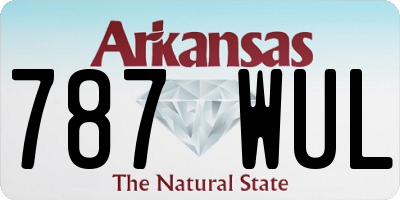 AR license plate 787WUL
