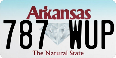 AR license plate 787WUP