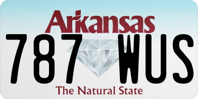 AR license plate 787WUS
