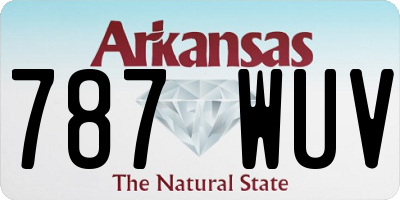 AR license plate 787WUV