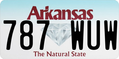 AR license plate 787WUW