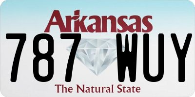 AR license plate 787WUY