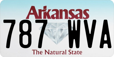 AR license plate 787WVA
