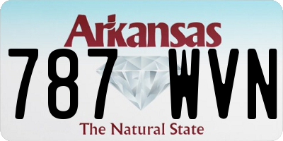 AR license plate 787WVN