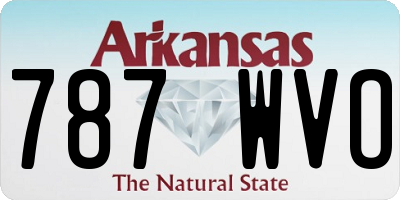 AR license plate 787WVO