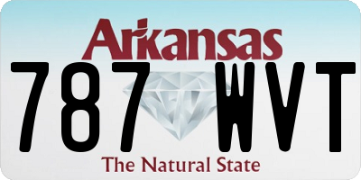 AR license plate 787WVT