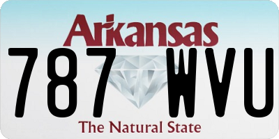 AR license plate 787WVU