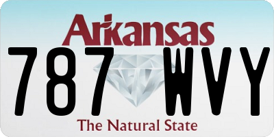 AR license plate 787WVY