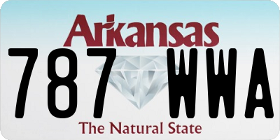 AR license plate 787WWA