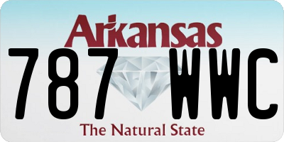 AR license plate 787WWC