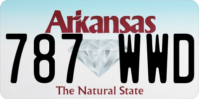 AR license plate 787WWD