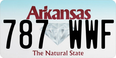 AR license plate 787WWF