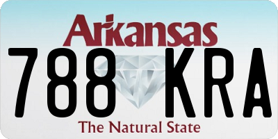 AR license plate 788KRA